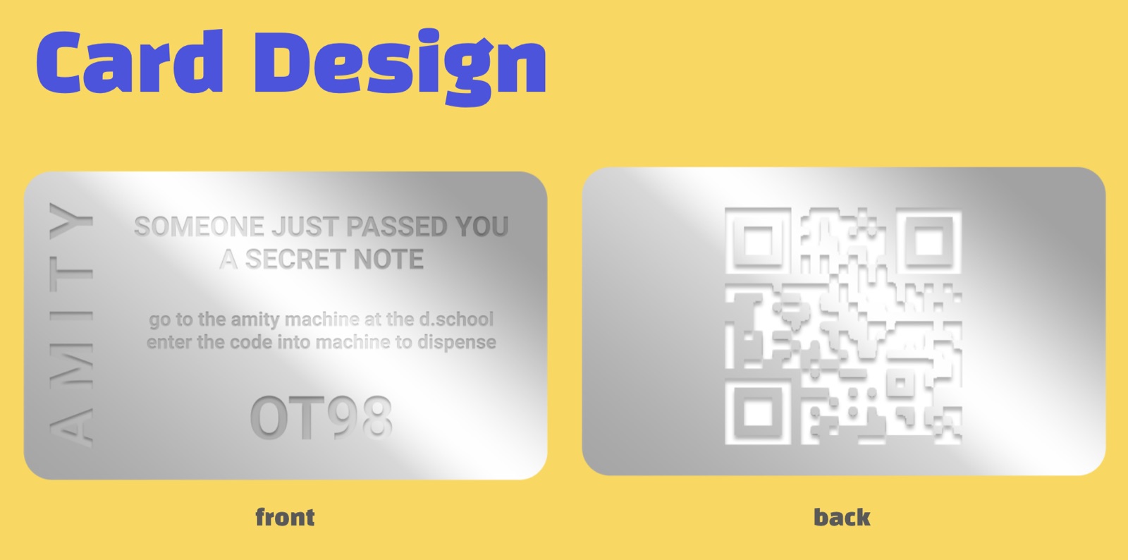 Final card: someone just passed you a secret note